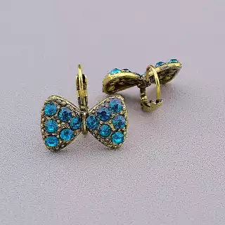 Сережки англійський замок Fashion Сrystal