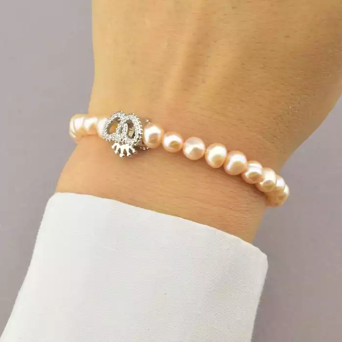 🏷️️ Браслет резинка Перли 16 см ss_63528