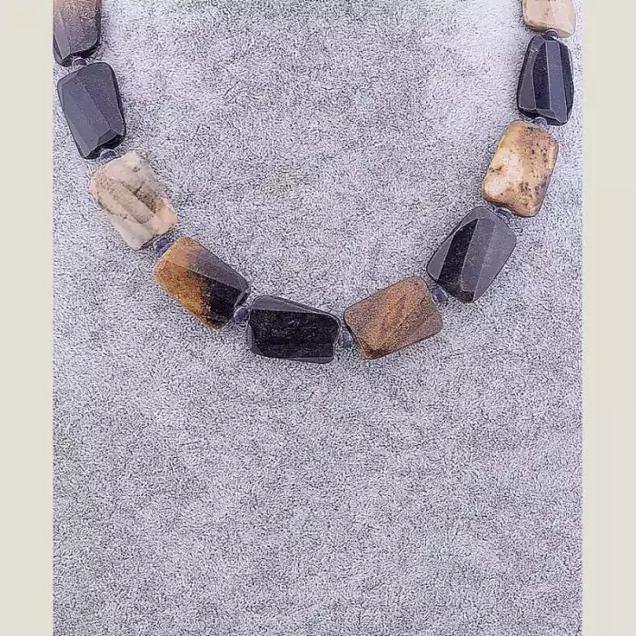 🏷️️ Намисто Яшма 49 см ss_74229