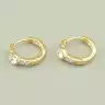🏷️️ Сережки хупи Xuping Swarovski (позолота 18к) F-100743