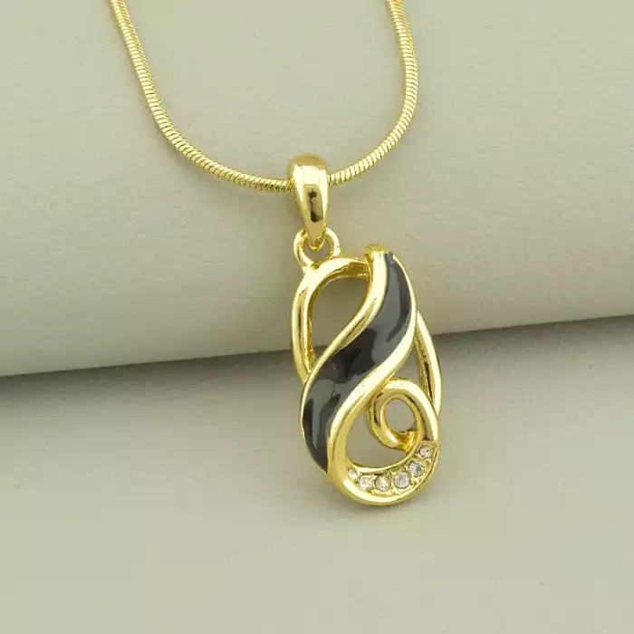 🏷️️ Підвіска+Сережки Фіаніт, Емаль 45 см. ss_101053