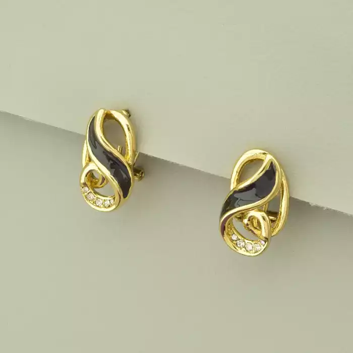 🏷️️ Підвіска+Сережки Фіаніт, Емаль 45 см. ss_101053