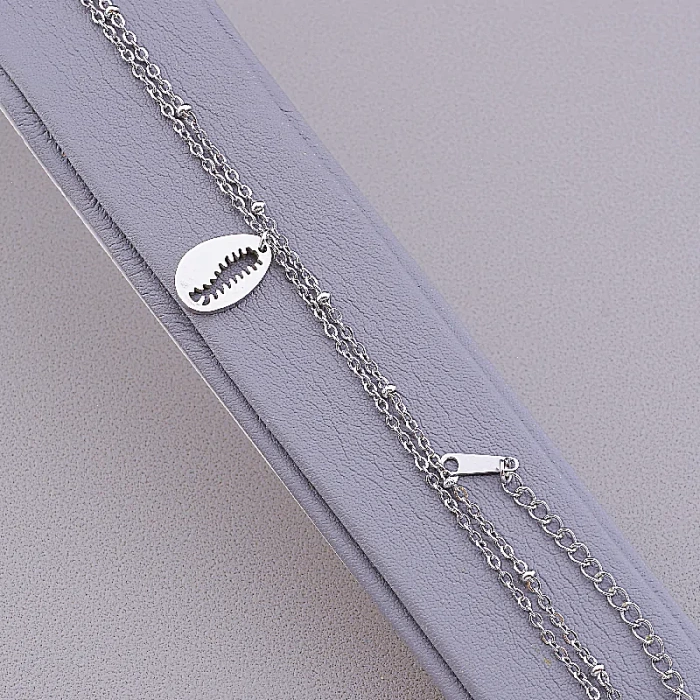 🏷️️ Браслет з карабіном на ногу Stainless Steel 19 см ss_85613