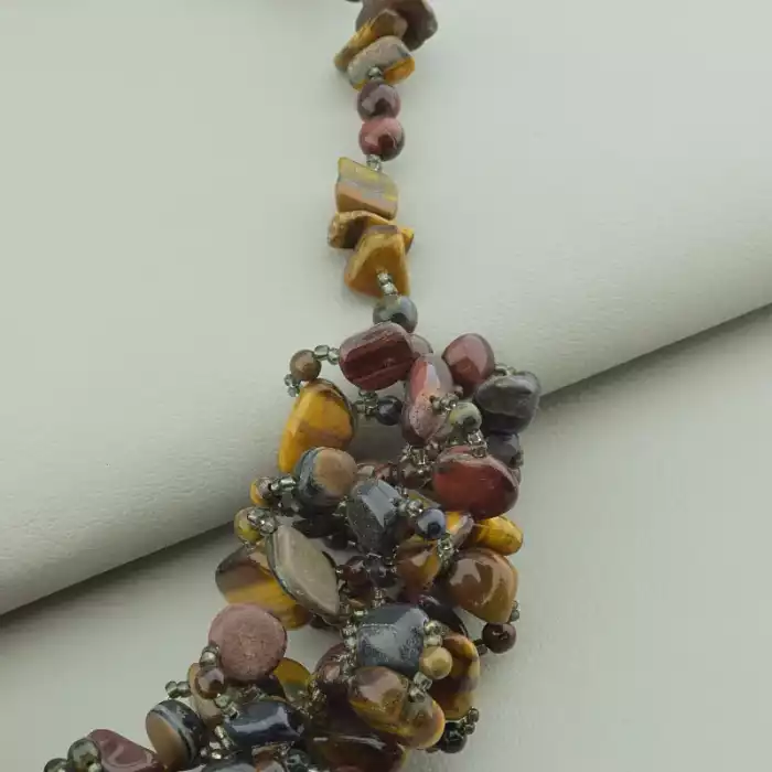 🏷️️ Намисто Тигрове око, Бичаче око 52 см. ss_94005