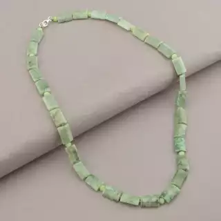 Намисто Жадеїт срібло (925 проба) 45 см.