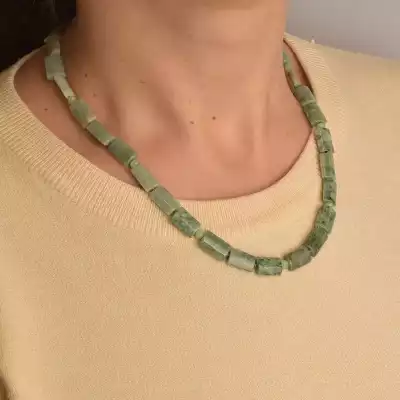 🏷️️ Намисто Жадеїт срібло (925 проба) 45 см. F-94463