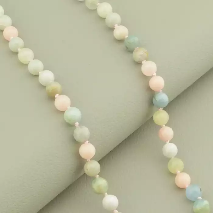 🏷️️ Намисто Морганіт 46 см. ss_102057