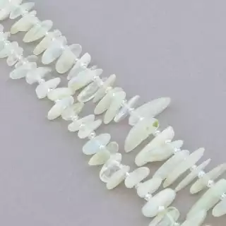 Намистини Місячний камінь 40 см. на нитці (натуральне каміння, без застібки)