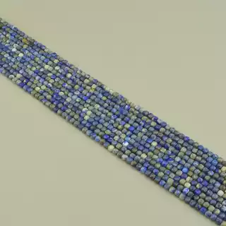 Намистини Содаліт 38 см. на нитці (натуральне каміння, без застібки)