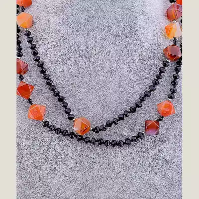 🏷️️ Намисто Сердолік 100 см F-68537