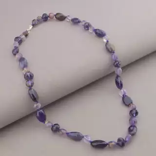 Намисто Аметист, Чеський кришталь 50 см.