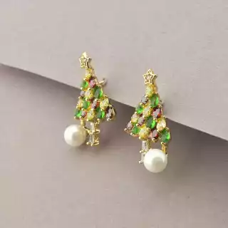 Сережки пусети Xuping Майорка (позолота 18к)