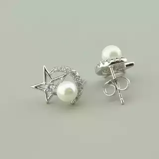 Сережки пусети Xuping Майорка (родій)