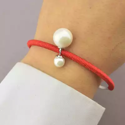 🏷️️ Браслет без застібки Майорка Saiya (родій) F-58265