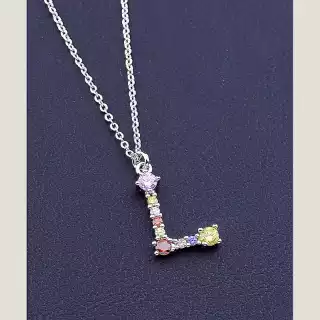 Підвіска літера L Xuping 45 см (родій)