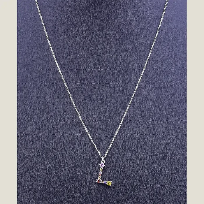 🏷️️ Підвіска літера L Xuping 45 см (родій) ss_80374