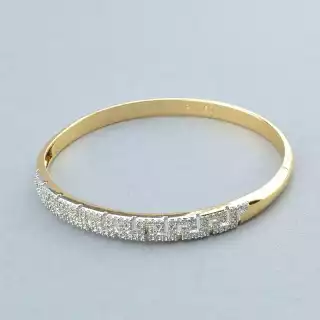 Браслет шарнірний Xuping Фіаніт 17 см (позолота 18к)