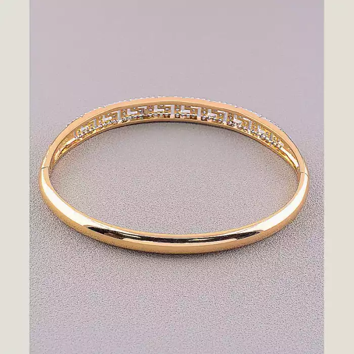 🏷️️ Браслет шарнірний Xuping Фіаніт 17 см (позолота 18к) ss_58619