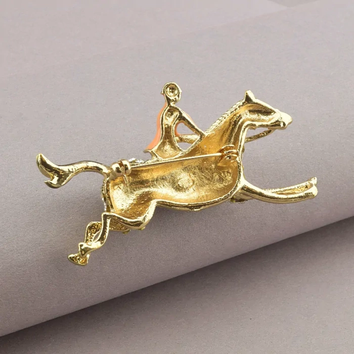 🏷️️ Брошка кінь Сrystal, емаль ss_10110