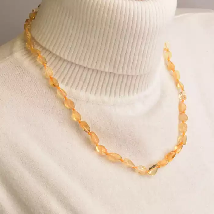 🏷️️ Намисто + Браслет Цитрин 52 см ss_80906