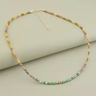 Підвіска Самоцвіти срібло (925) 43 см