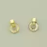 🏷️️ Сережки пусети Stainless Steel Фіаніт (позолота лимонна 18к) F-98170