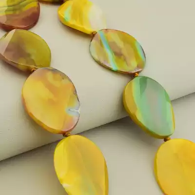 🏷️️ Намисто масивне Агат 48 см F-106590