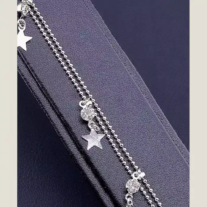 🏷️️ Браслет з карабіном Сrystal FJ 17 см ss_82025