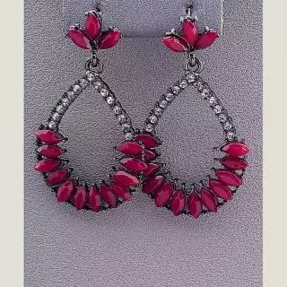 Сережки пусети Juleeze Фіаніт (хром)