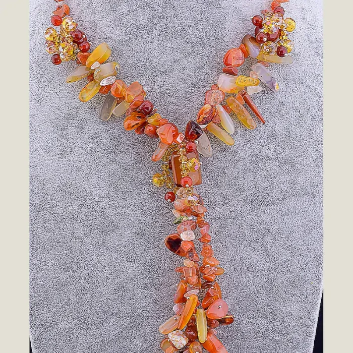 🏷️️ Намисто Сердолік 50 см ss_33905