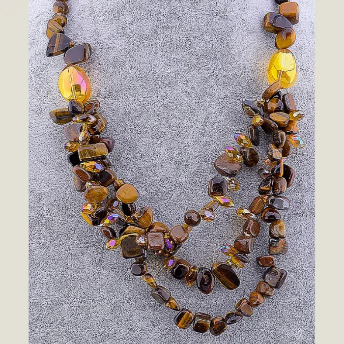 🏷️️ Намисто Тигрове око 52 см ss_13519