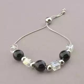 Браслет регульований Stainless Steel Агат 17 см