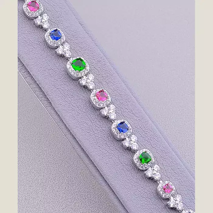 🏷️️ Браслет складний Xuping Фіаніт 18 см (родій) (позолота 18к) ss_39910