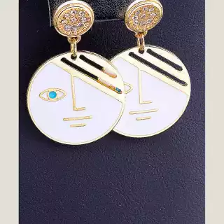 Сережки пусети емаль FJ