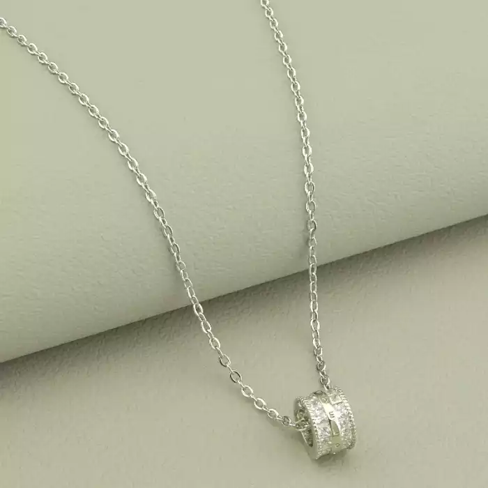 🏷️️ Підвіска Xuping Фіаніт 46 см (родій) ss_100953