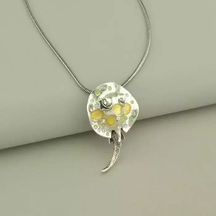 🏷️️ Підвіска Фіаніт 41 см (родій) ss_101155