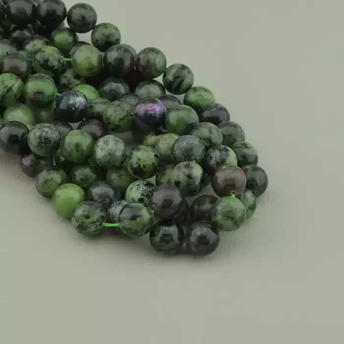 🏷️️ Нитка Цоізіт 40 см. 10 мм. (без замка) ss_94006