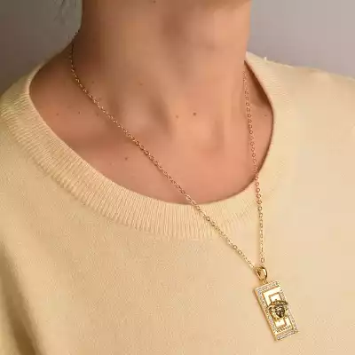 🏷️️ Підвіска + Сережки Фіаніт 46 см. (позолота 14k (лимонна)) F-94240