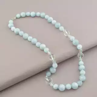 Намисто Аквамарин срібло (925 проба) 53 см.