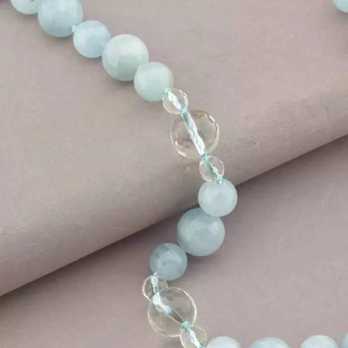 🏷️️ Намисто Аквамарин срібло (925 проба) 53 см. ss_94464