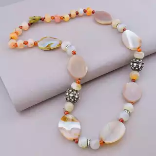 Намисто Сердолік, Агат 76 см