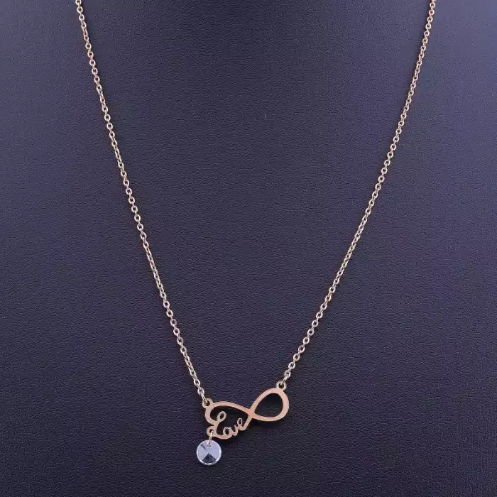 🏷️️ Підвіска нескінченність Love Stainless Steel Фіаніт 40 см ss_55441