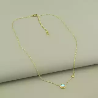 Підвіска Xuping Фіаніт 44 см (позолота 18к лимонна)