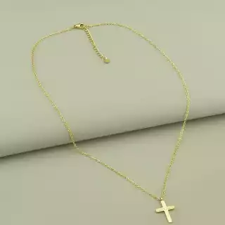 Підвіска хрестик Xuping 46 см (позолота 18к лимонна)