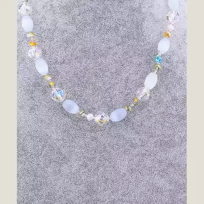 🏷️️ Намисто Котяче око, Чеський кришталь 80 см F-79229