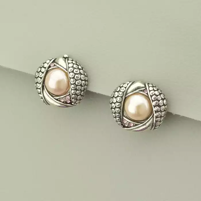 🏷️️ Набір підвіска+сережки Abella з майоркою ss_104556