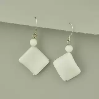 Сережки ромби петля Кахолонг