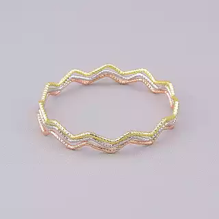 Браслет без застібки Xuping 16 см (позолота/родій)