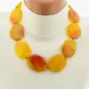 🏷️️ Намисто Агат, Сердолік з великими елементами 50 см F-106179