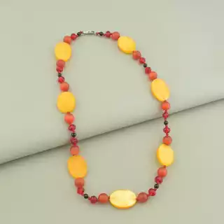 Намисто Котяче око, Чеський кришталь 53 см.